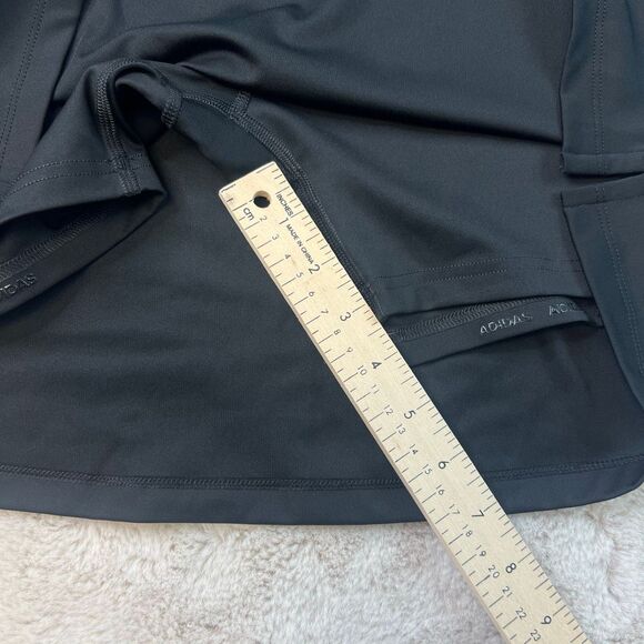 Adidas Skirt Skort Mini Womens Size Medium Long Black Stretch Built in Shorts - Picture 8 of 10